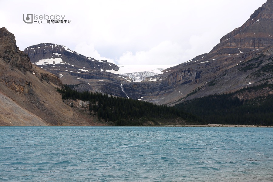 加拿大｜Bow Lake弓湖．冰原大道旁的野餐湖景
