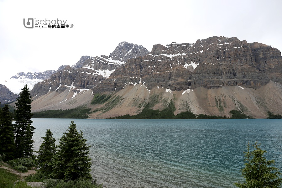 加拿大｜Bow Lake弓湖．冰原大道旁的野餐湖景