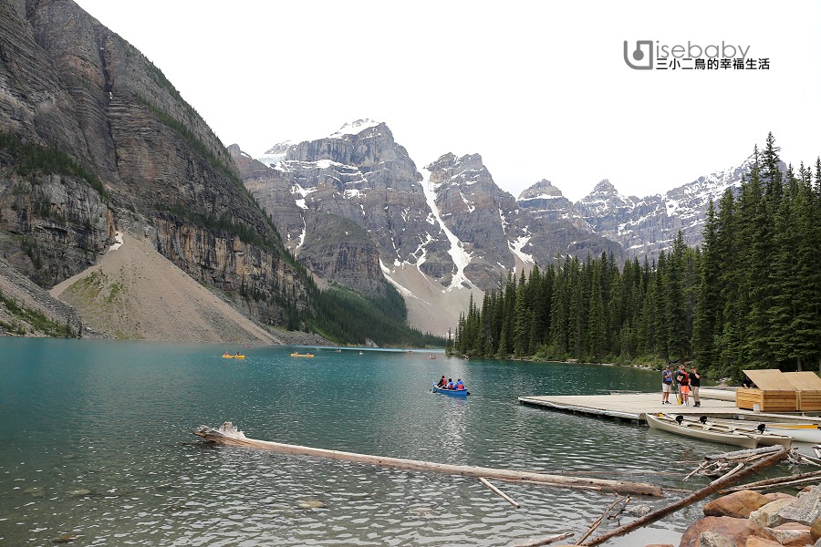 加拿大｜Lake Moraine夢蓮湖。群山環繞的壯麗湖景