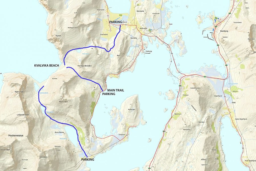 挪威 | 北極圈羅浮敦群島健行步道推薦。Kvalvika Beach