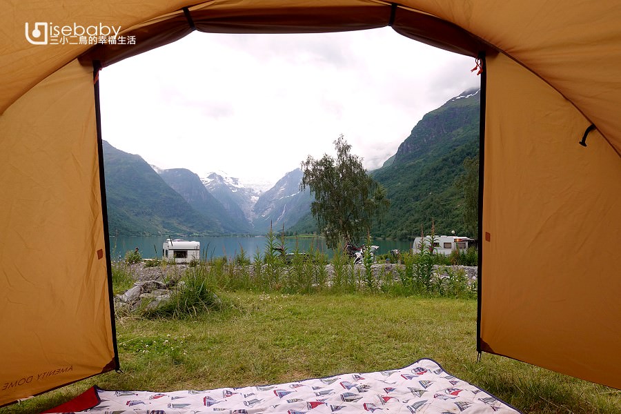 挪威 | 露營。在歐陸最大冰川前露營．Gryta Camping