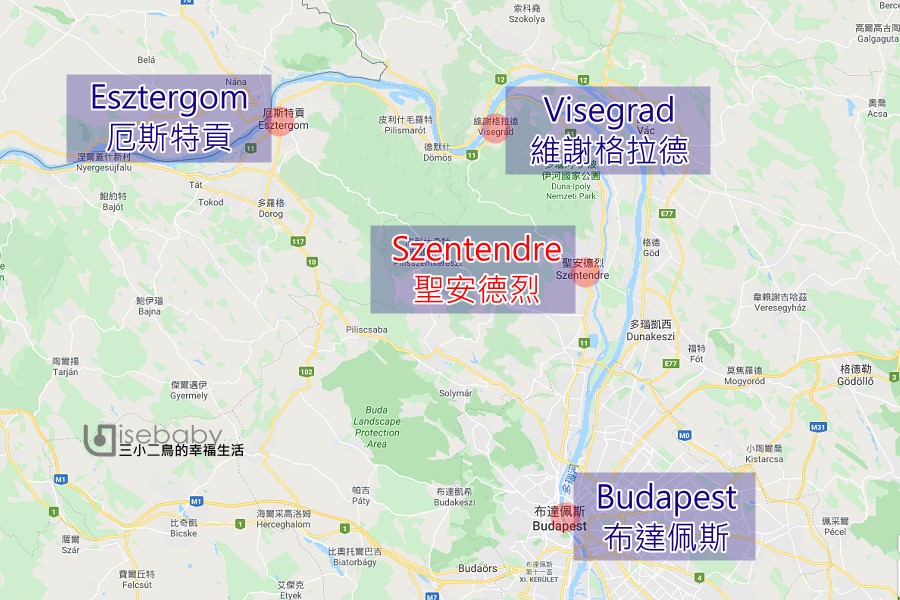 匈牙利自助。布達佩斯一日遊推薦聖安德烈Szentendre 散步地圖行程攻略