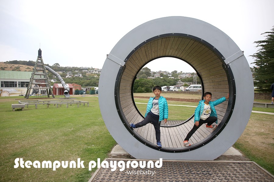 紐西蘭特色公園 必玩奧瑪魯Steampunk playground兒童遊戲場